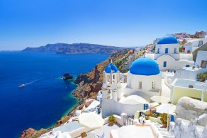 Architecture Of Oia Town On Santorini