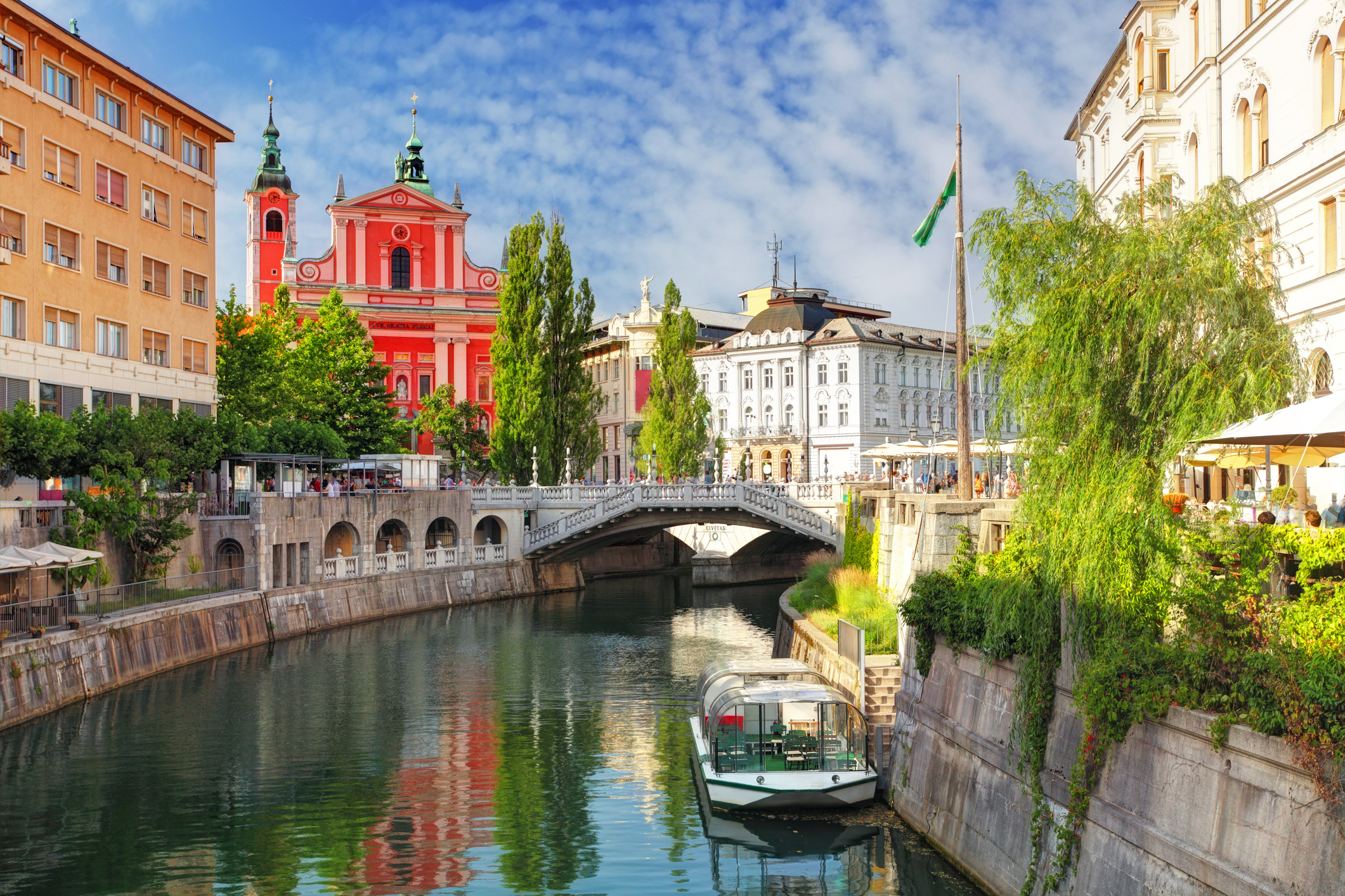 Ljubljana slovenia (church and river ljubljanica)